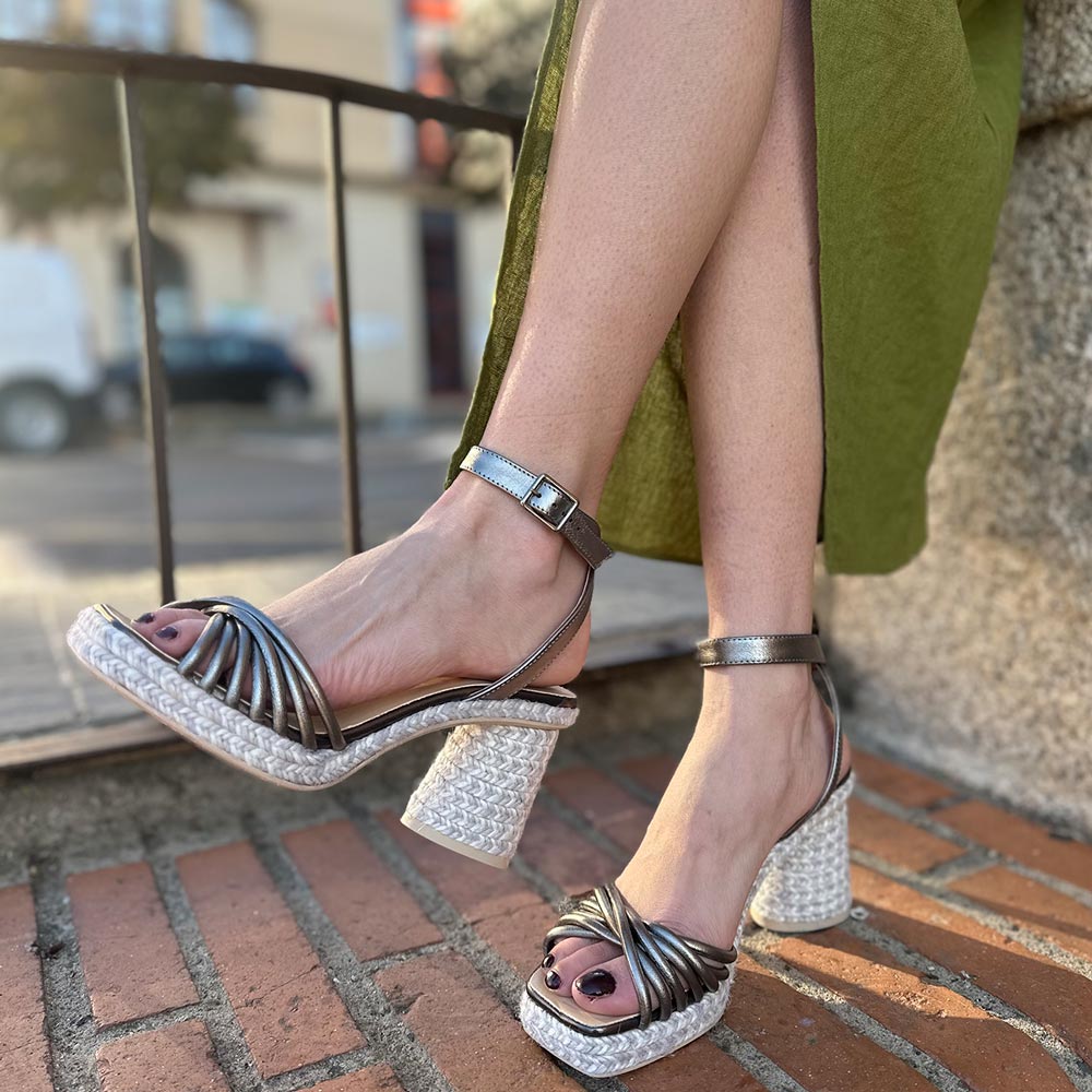 Sandalias de Esparto Gaimo Fusca Napa Pewter 0101 Cannes - imagen 2