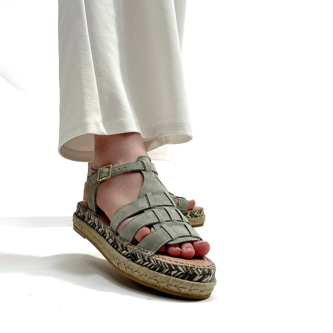 Sandalias de Esparto Gaimo Livia Menta - imagen 2