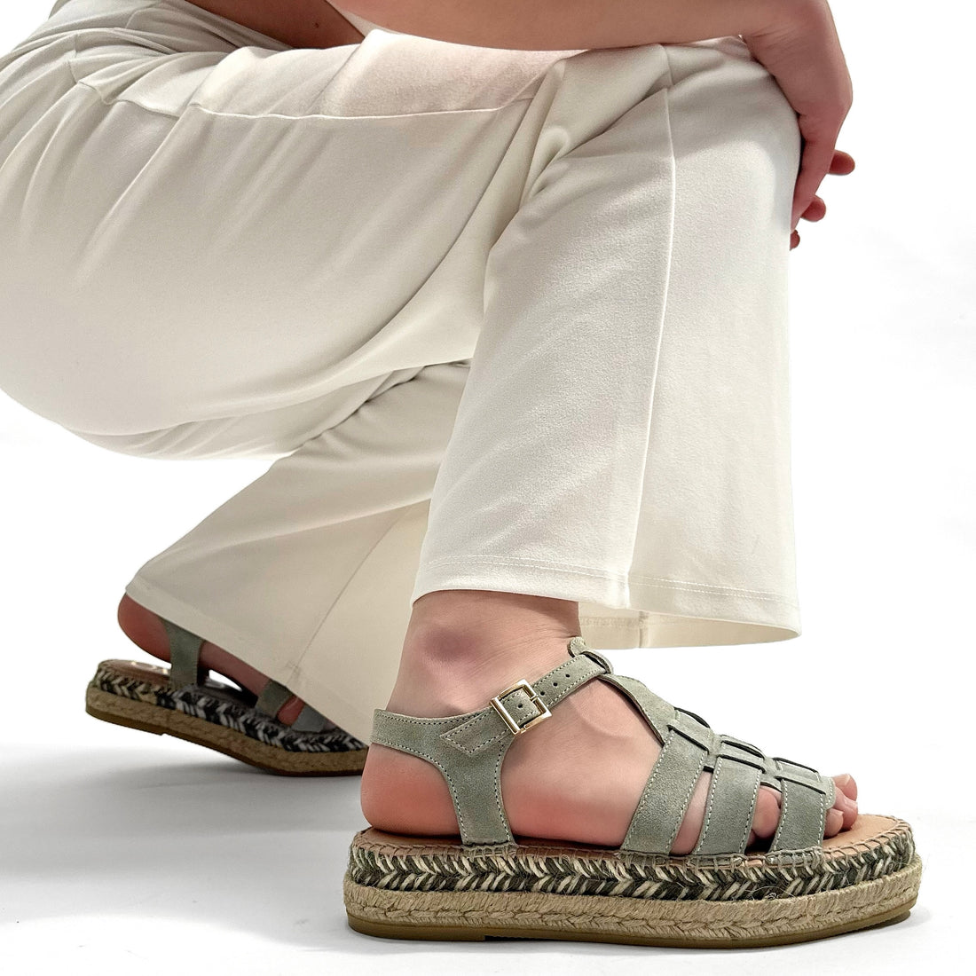 Sandalias de Esparto Gaimo Livia Menta - imagen 4