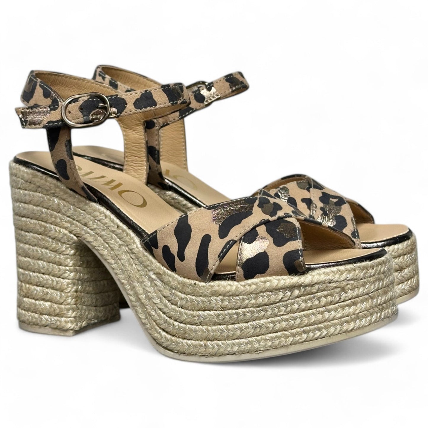 Sandalias de Esparto Gaimo Natalis Leo Metal Nude - imagen 3