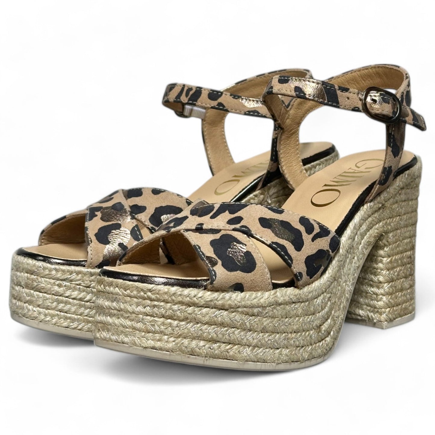 Sandalias de Esparto Gaimo Natalis Leo Metal Nude - imagen 4