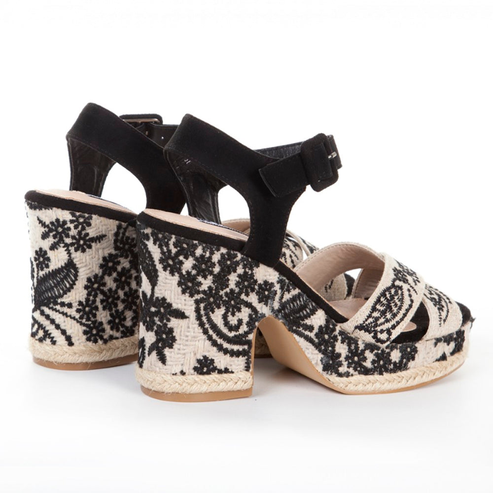 Sandalias de Esparto Mandarina Brígida Negro - imagen 12