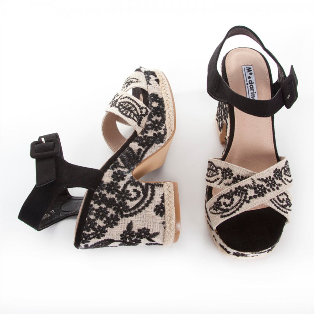 Sandalias de Esparto Mandarina Brígida Negro - imagen 13
