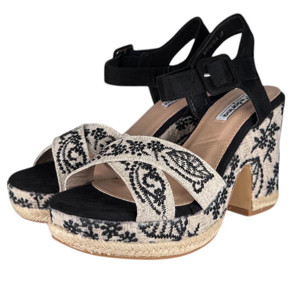 Sandalias de Esparto Mandarina Brígida Negro - imagen 5