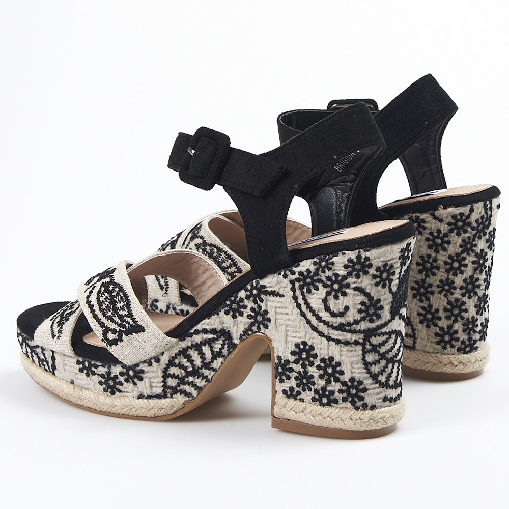 Sandalias de Esparto Mandarina Brígida Negro - imagen 11