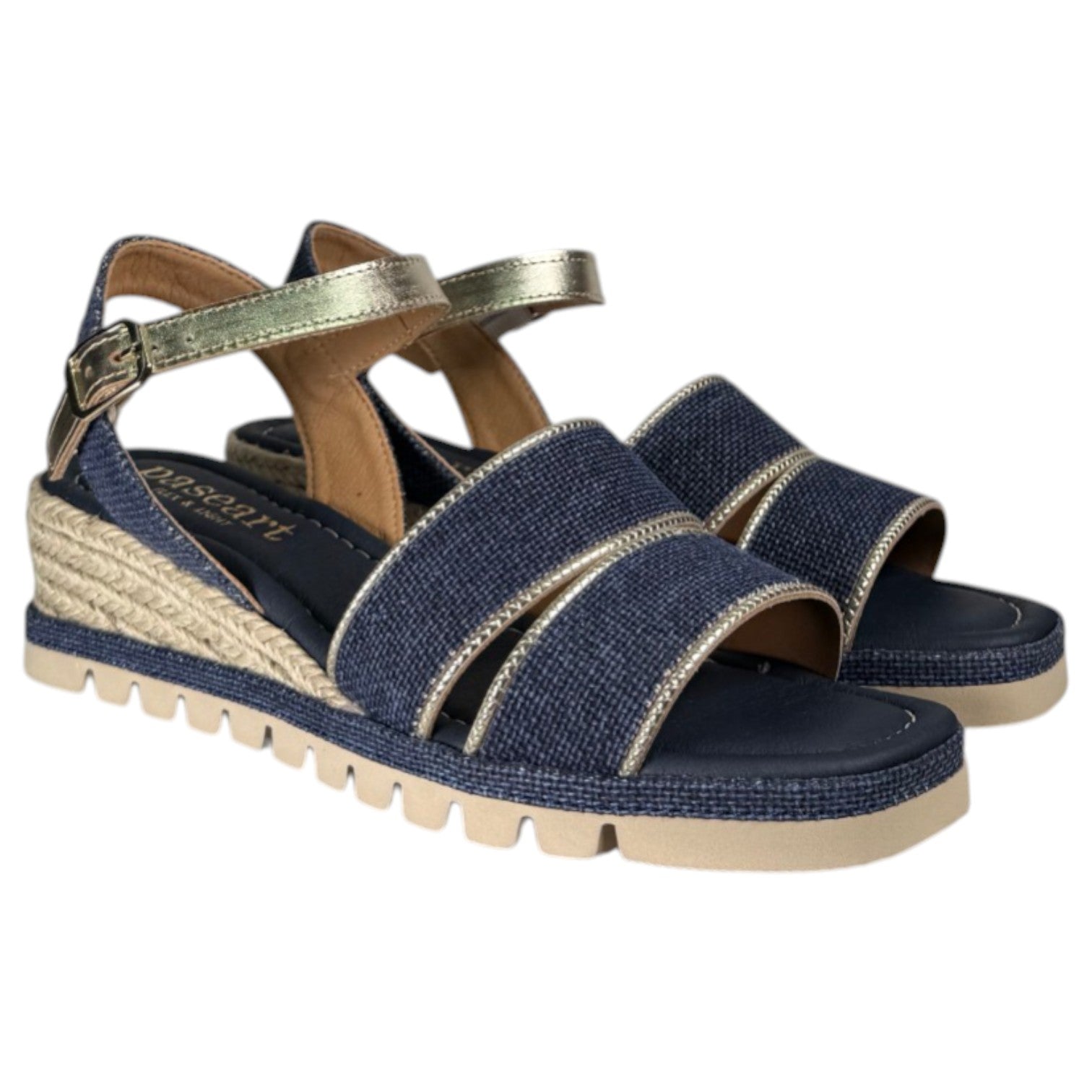 Sandalias de Esparto Paseart Cuña SR/ES938 Marino - imagen 3