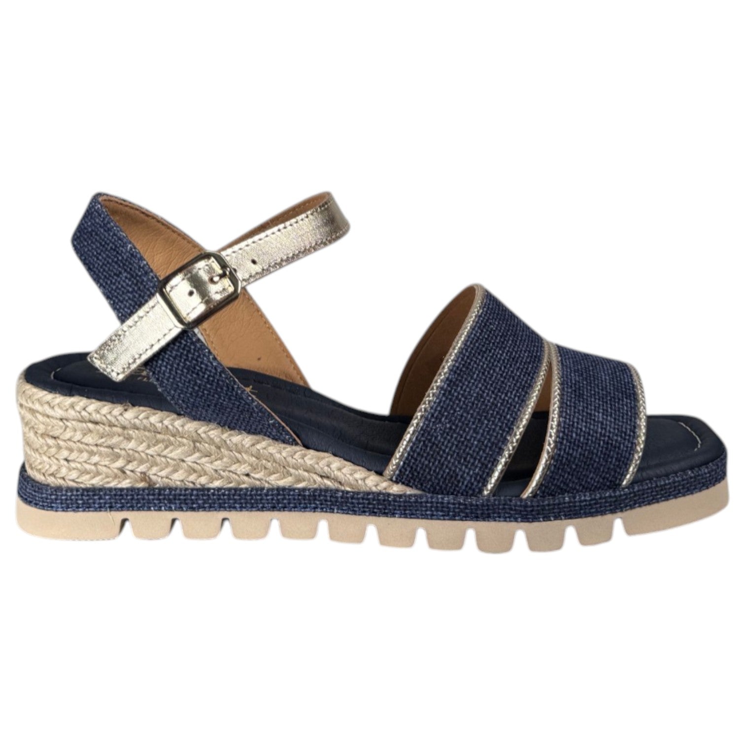 Sandalias de Esparto Paseart Cuña SR/ES938 Marino - imagen 1