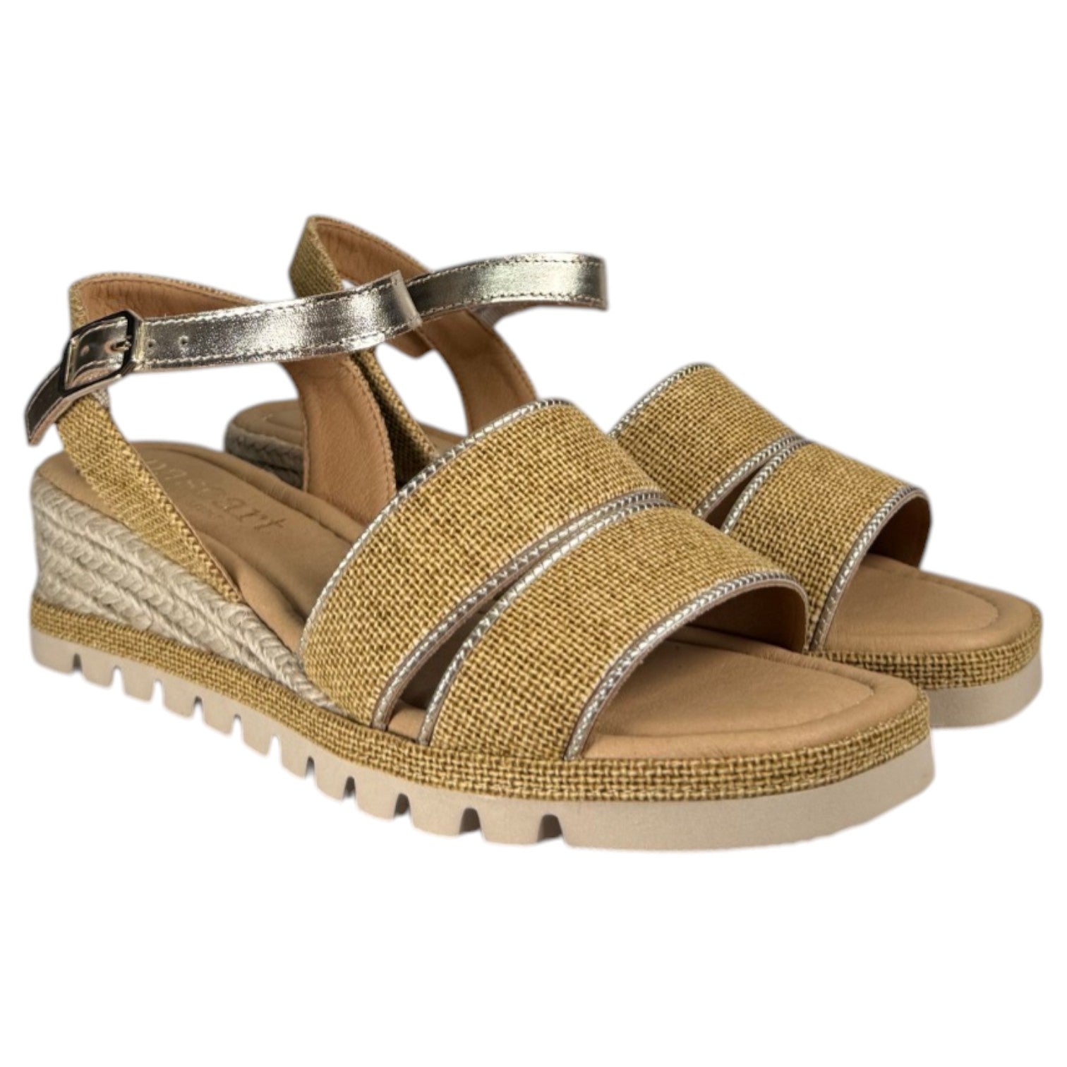 Sandalias de Esparto Paseart Cuña SR/ES938 Mostaza - imagen 3