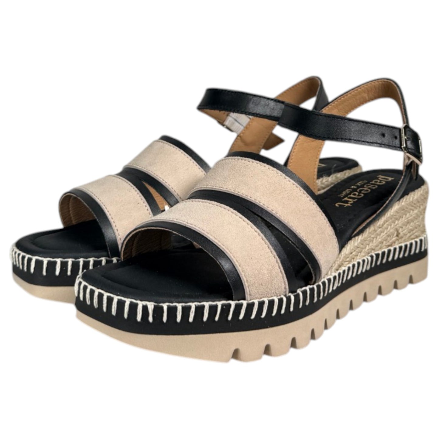 Sandalias de Esparto Paseart SRcI/NP-A938 Negro Taupe - imagen 5