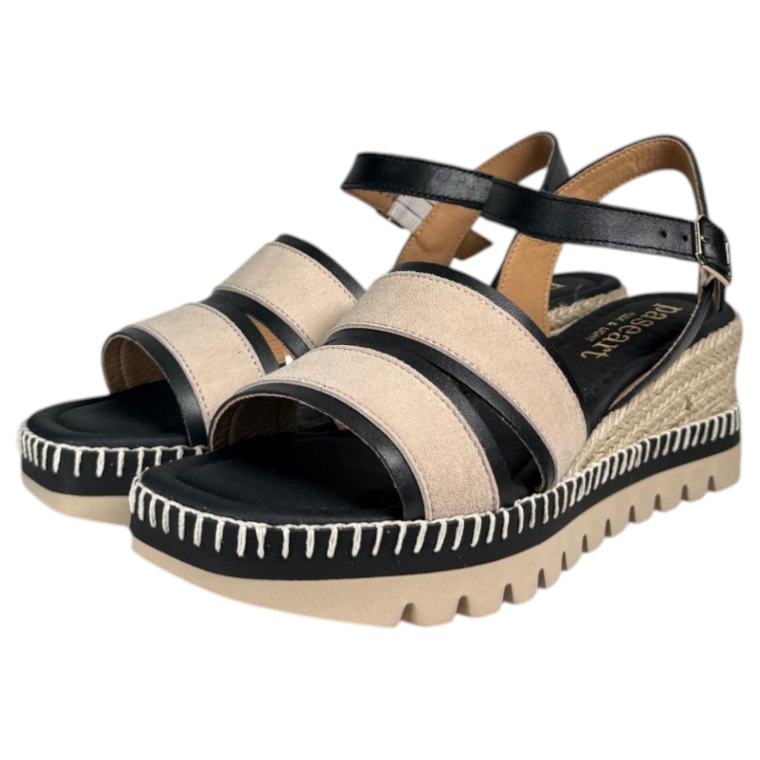 Sandalias de Esparto Paseart SRcI/NP-A938 Negro Taupe - imagen 5