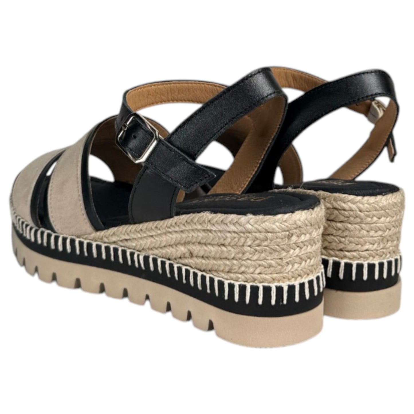 Sandalias de Esparto Paseart SRcI/NP-A938 Negro Taupe - imagen 6