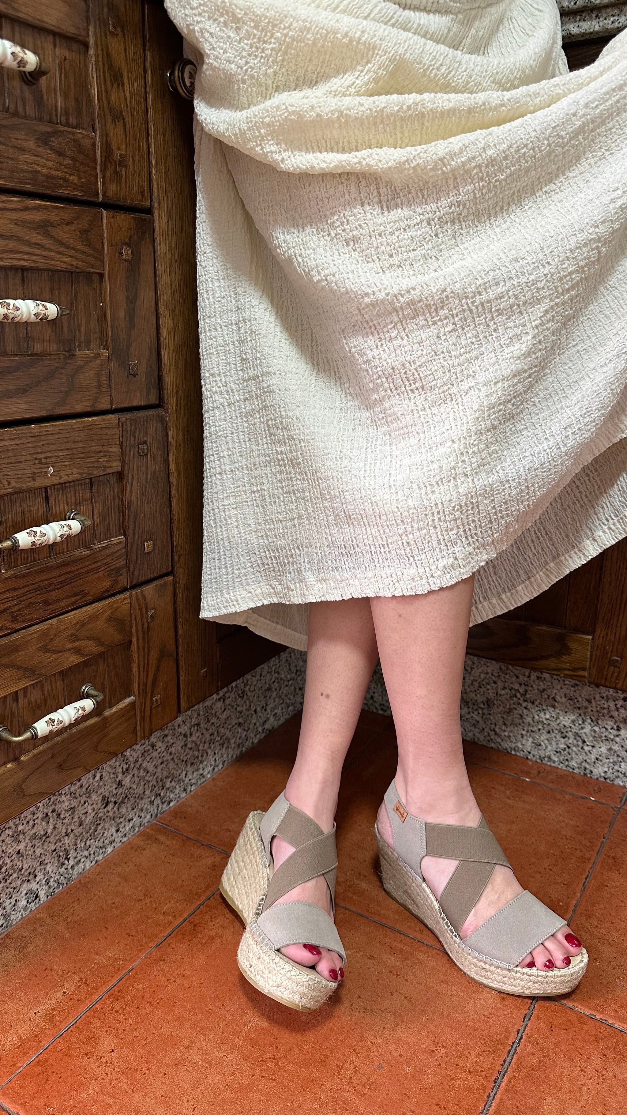 Sandalias de Esparto Vidorreta 36400 Serraje Taupe - imagen 4
