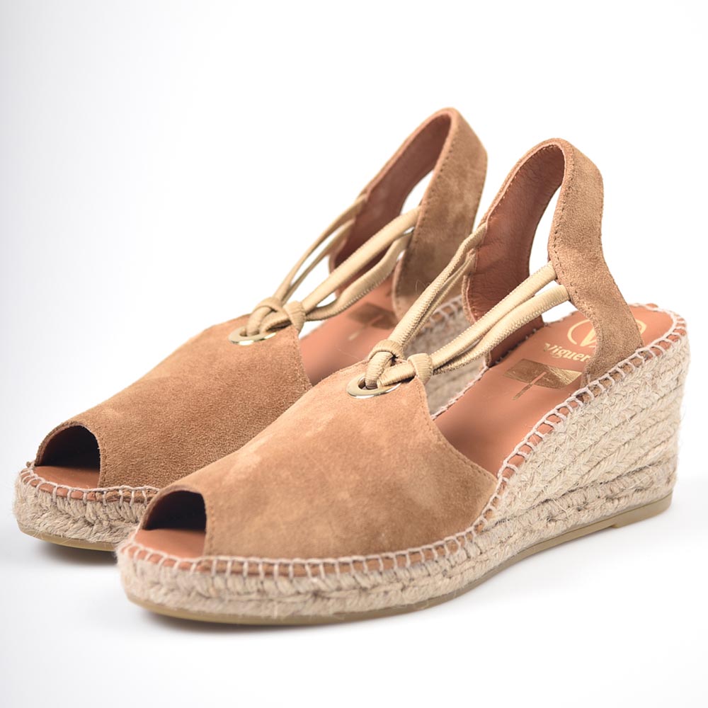 Sandalias de Esparto Viguera Vitelo 2143 Whisky - imagen 5
