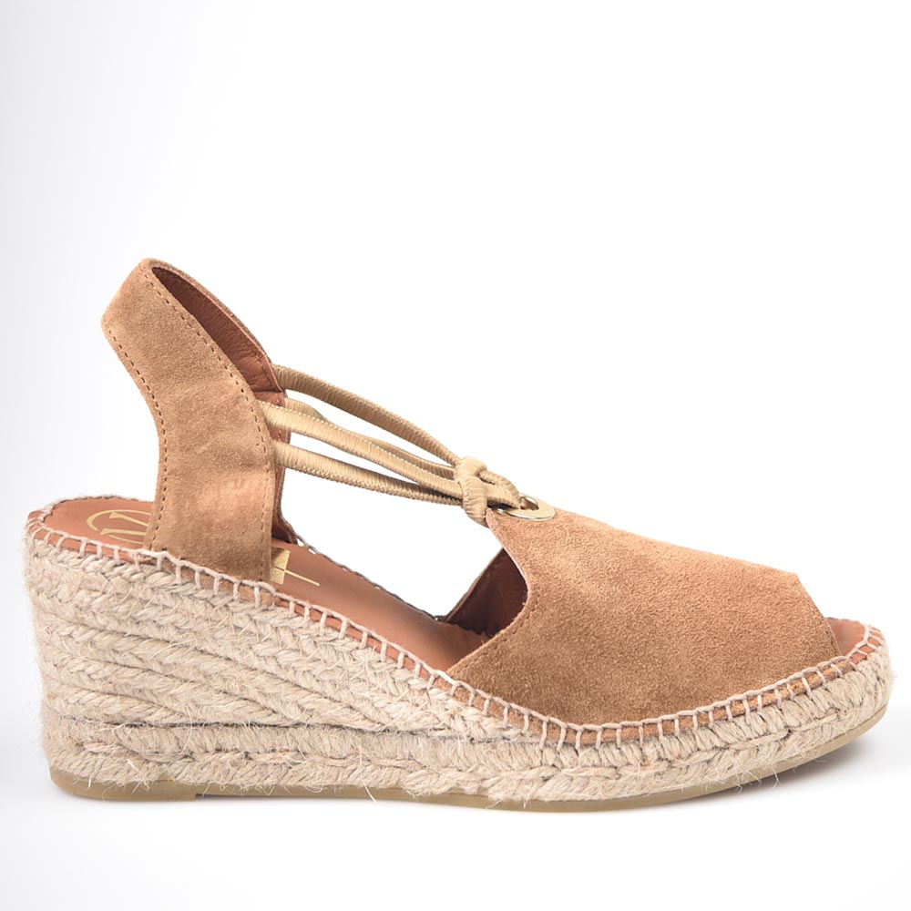 Sandalias de Esparto Viguera Vitelo 2143 Whisky - imagen 1