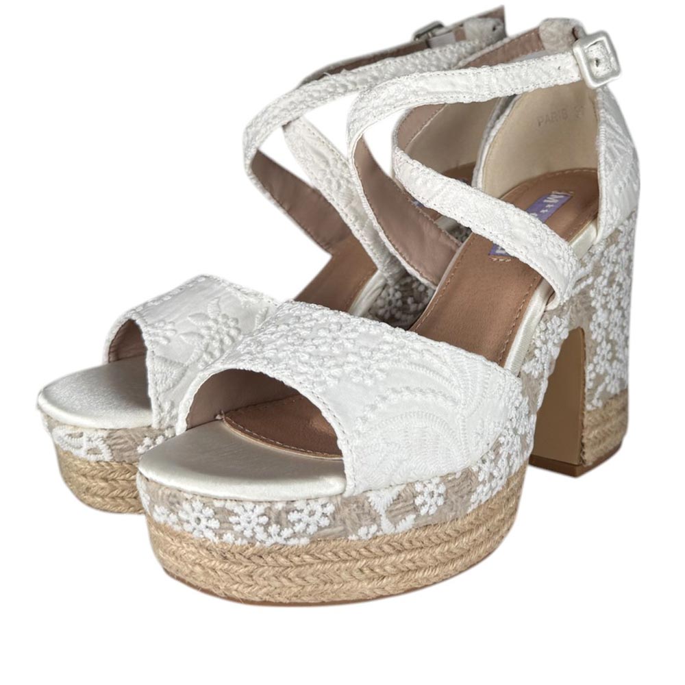 Sandalias de Novia Mandarina París Blanco - imagen 5