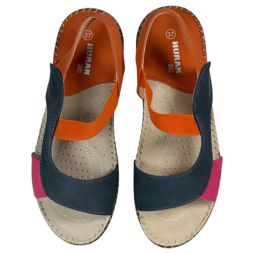 Sandalias Huran HN160 Naranja Fucsia - imagen 2