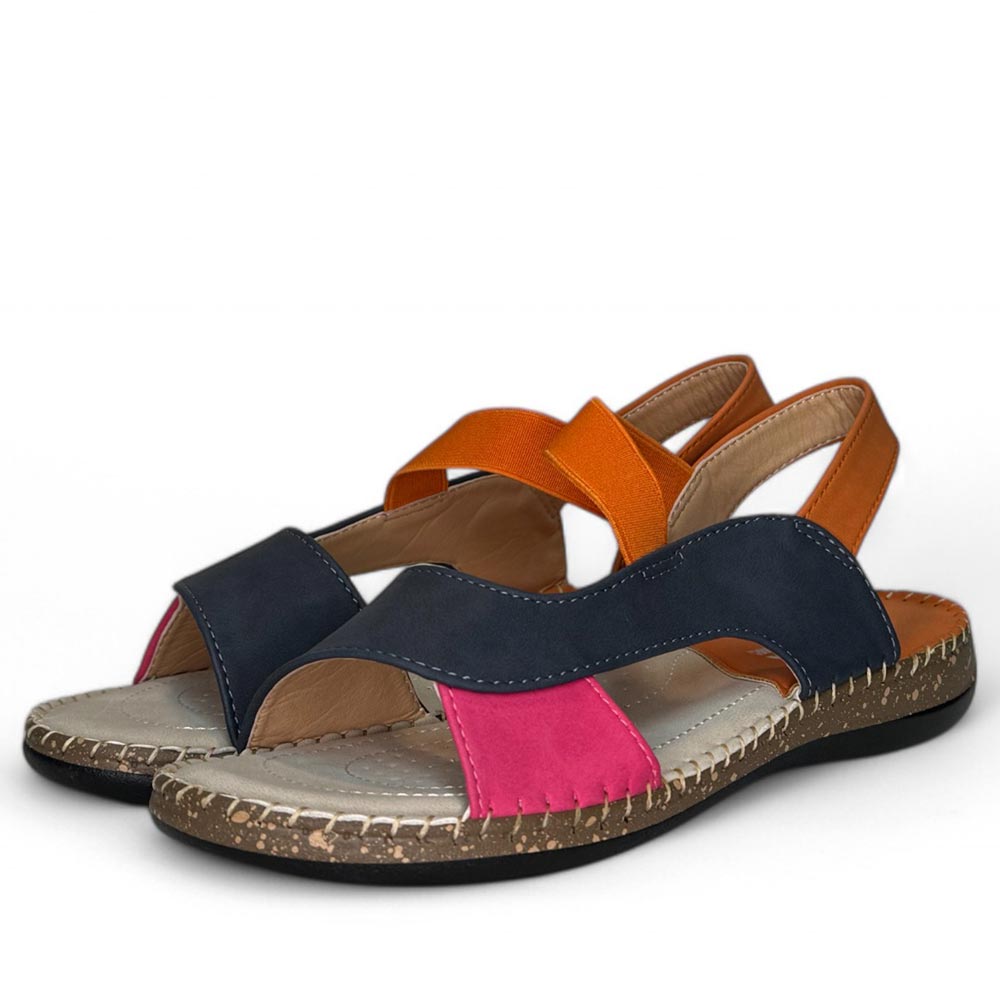 Sandalias Huran HN160 Naranja Marino Fucsia - imagen 3