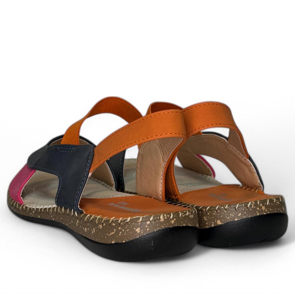 Sandalias Huran HN160 Naranja Marino Fucsia - imagen 4