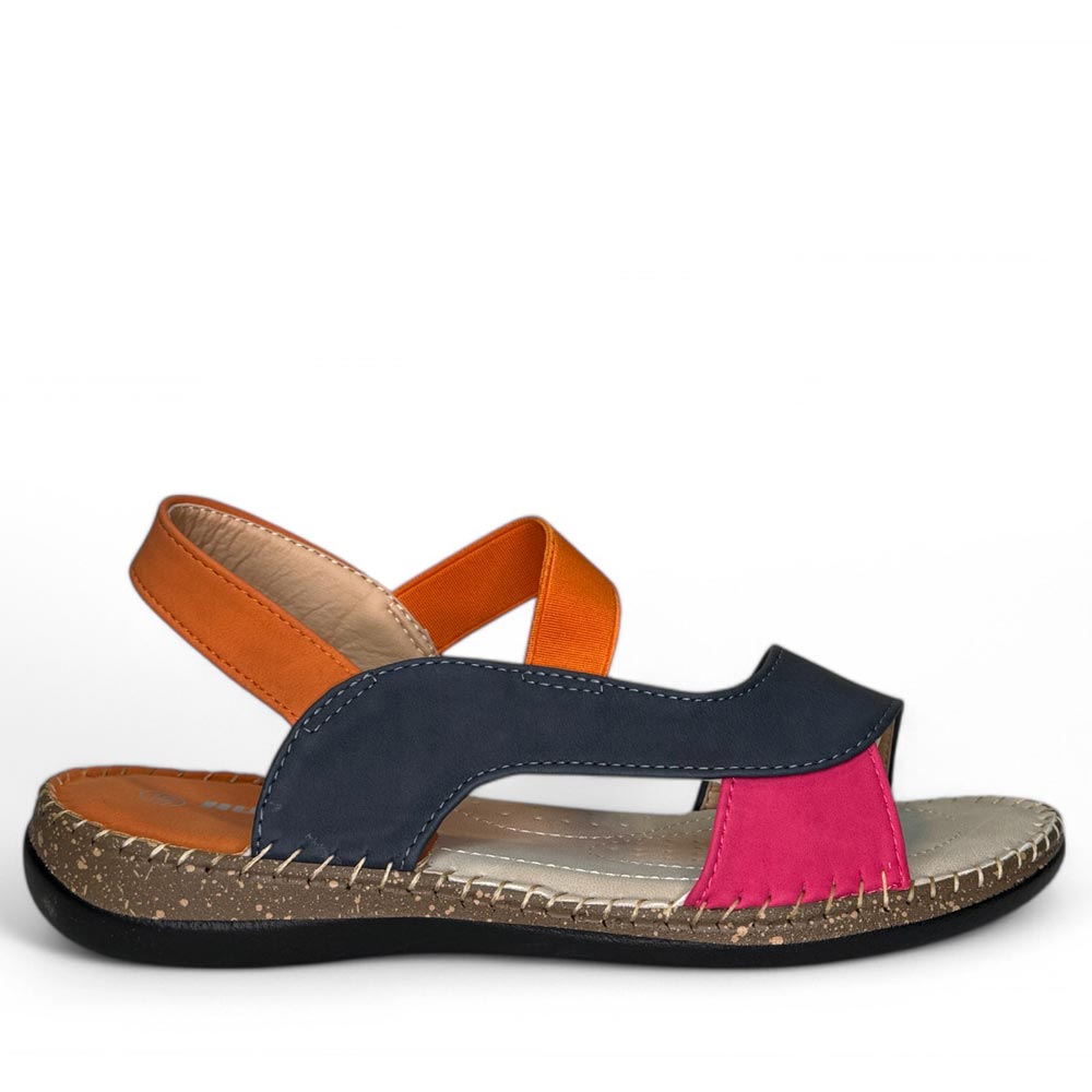 Sandalias Huran HN160 Naranja Marino Fucsia - imagen 1