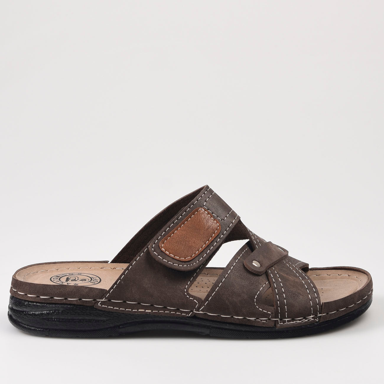 Sandalias Huran Pala Velcro 006-2 Marrón - imagen 1