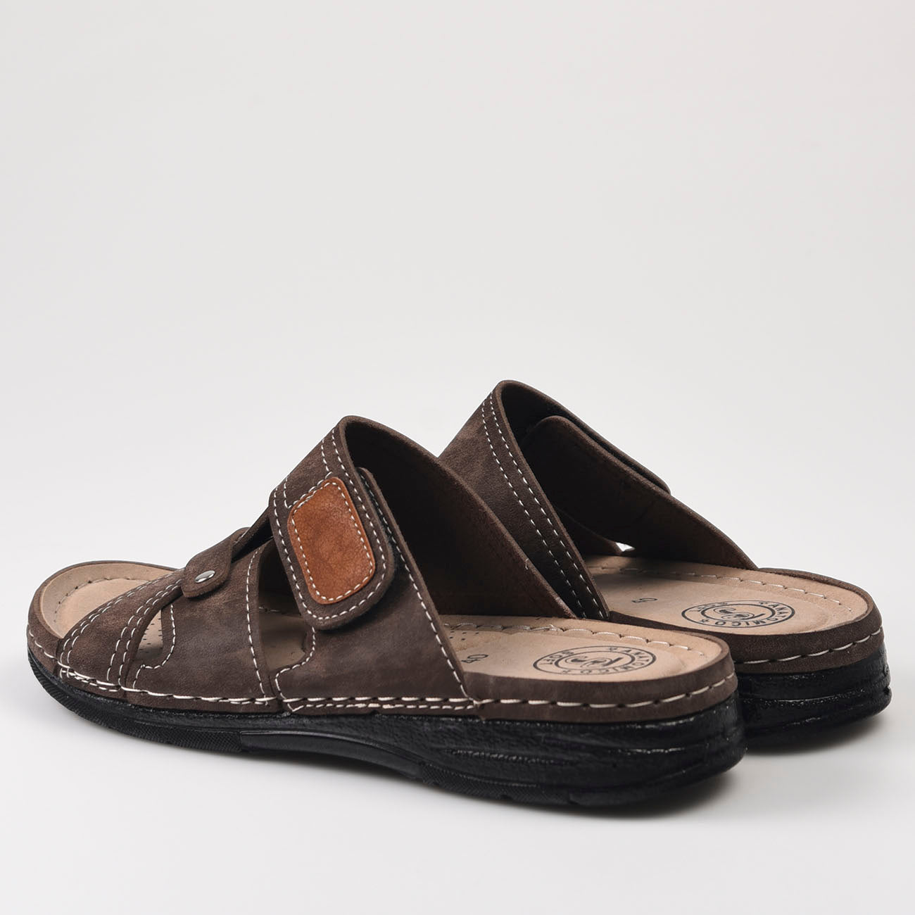 Sandalias Huran Pala Velcro 006-2 Marrón - imagen 4