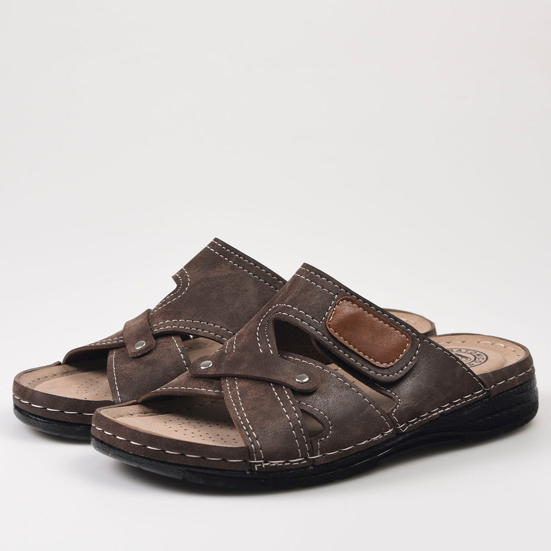 Sandalias Huran Pala Velcro 006-2 Marrón - imagen 3