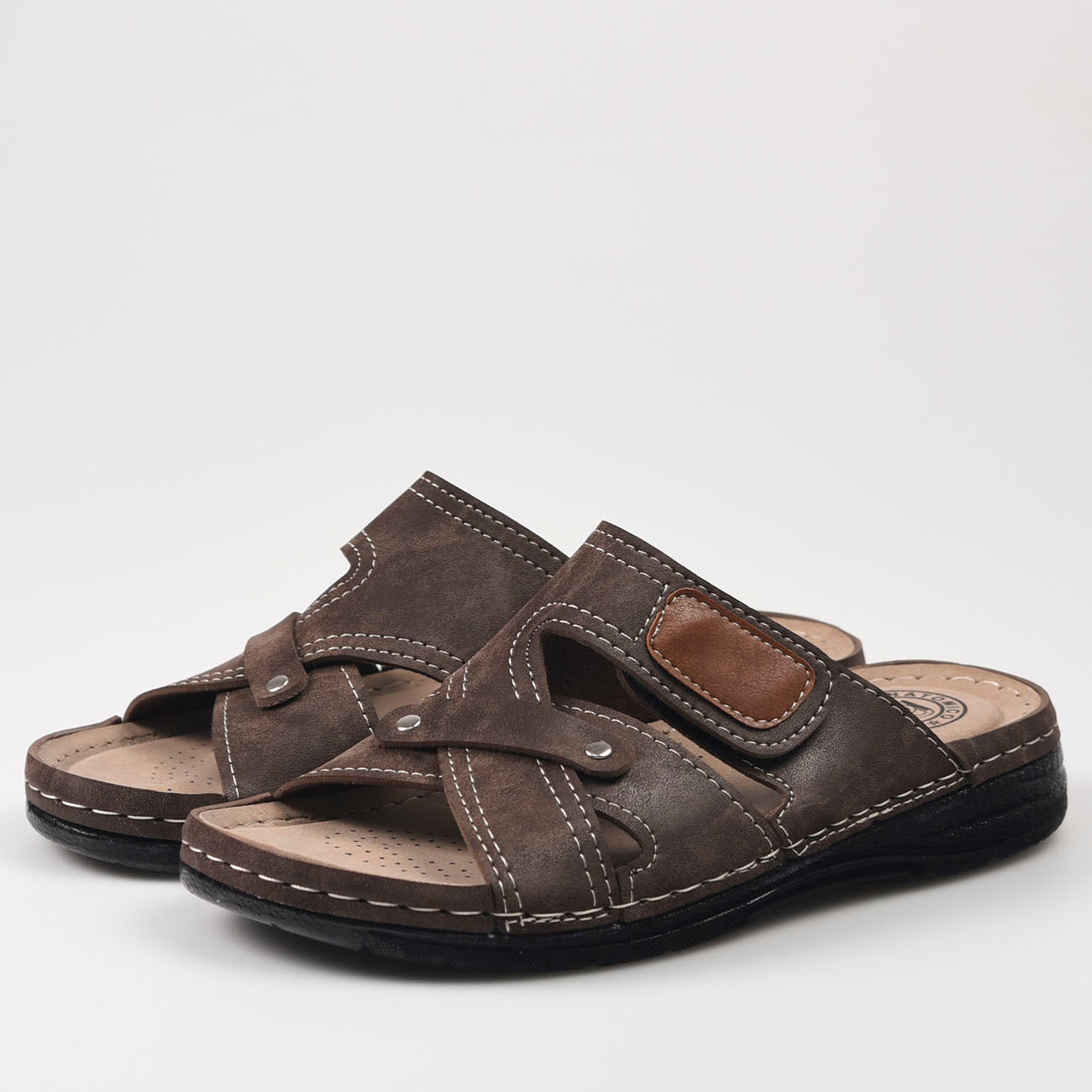 Sandalias Huran Pala Velcro 006-2 Marrón - imagen 3