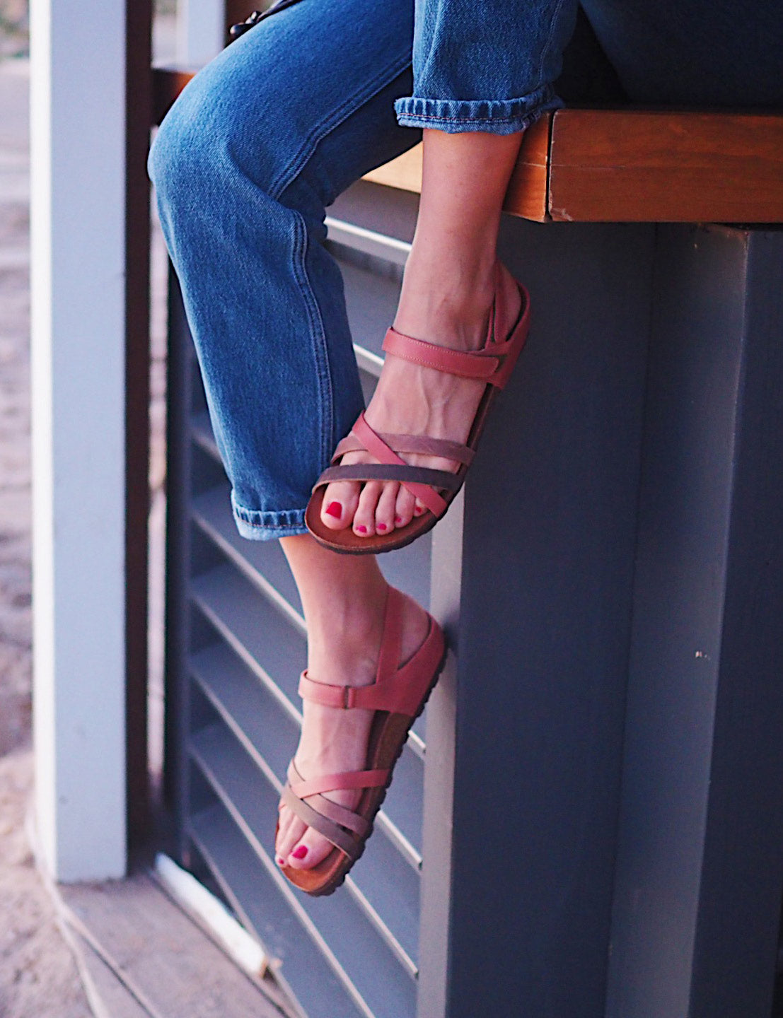 Sandalias Interbios 7133 Teja-Kaki-Beig - imagen 2