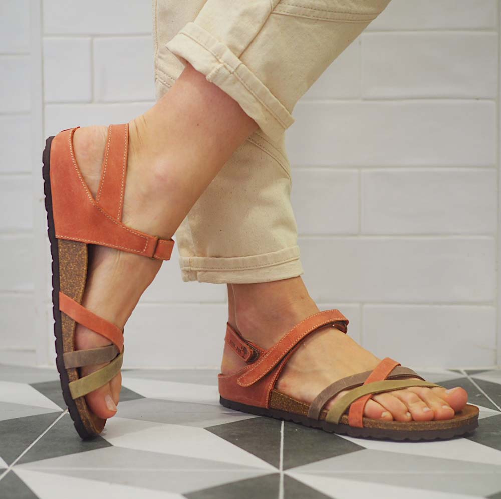 Sandalias Interbios 7133 Teja-Kaki-Beig - imagen 4