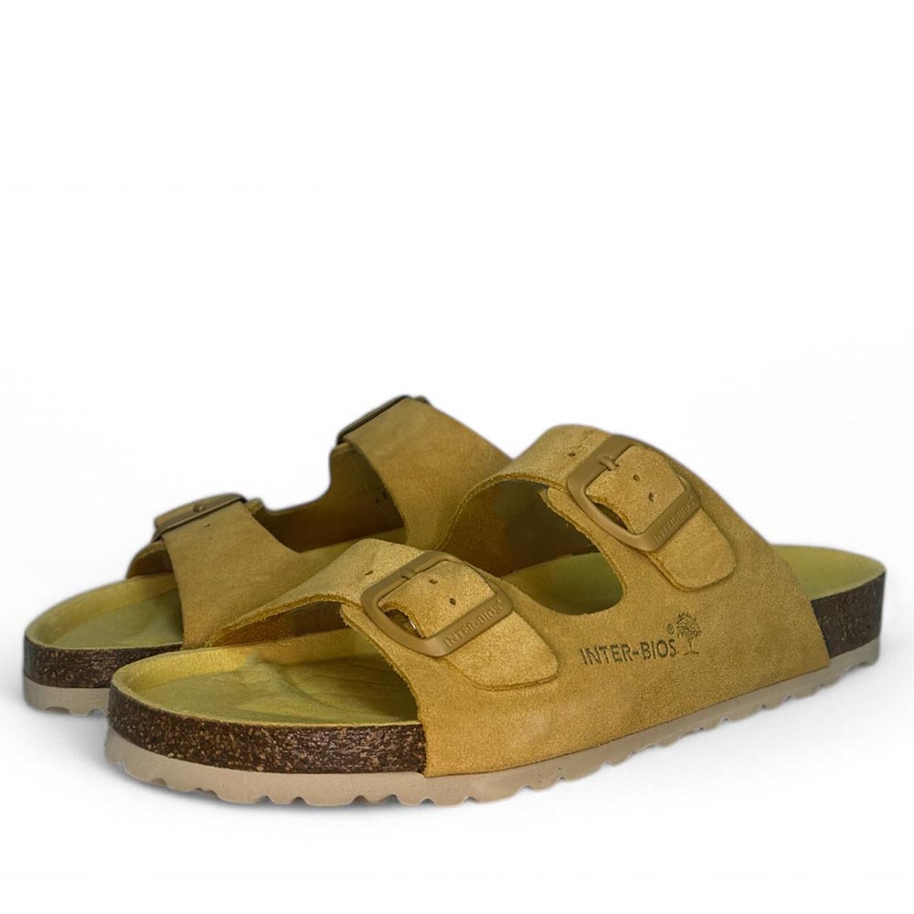 Sandalias Interbios 7600 Serraje Mostaza - imagen 4