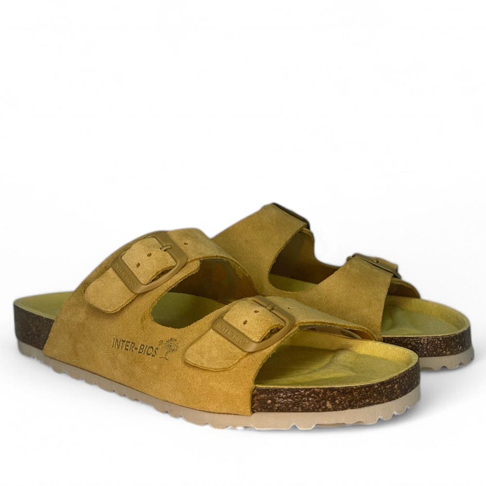 Sandalias Interbios 7600 Serraje Mostaza - imagen 3
