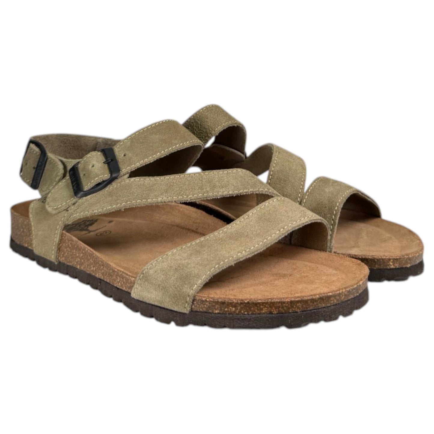 Sandalias Interbios 9557 Serraje Kaki - imagen 3