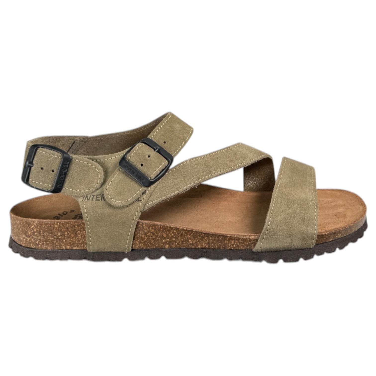 Sandalias Interbios 9557 Serraje Kaki - imagen 1