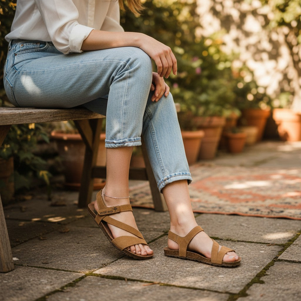 Sandalias Interbios Barefoot 1001 Serraje Ours - imagen 2