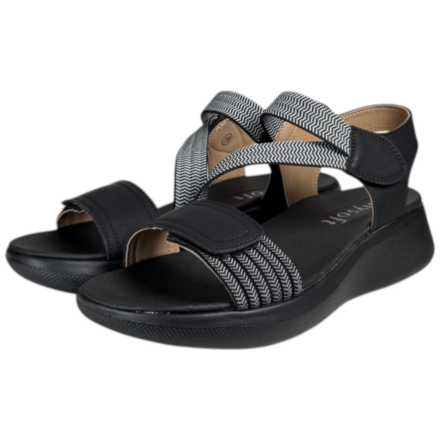 Sandalias Mysoft Elásticos 26M362 Negro - imagen 5