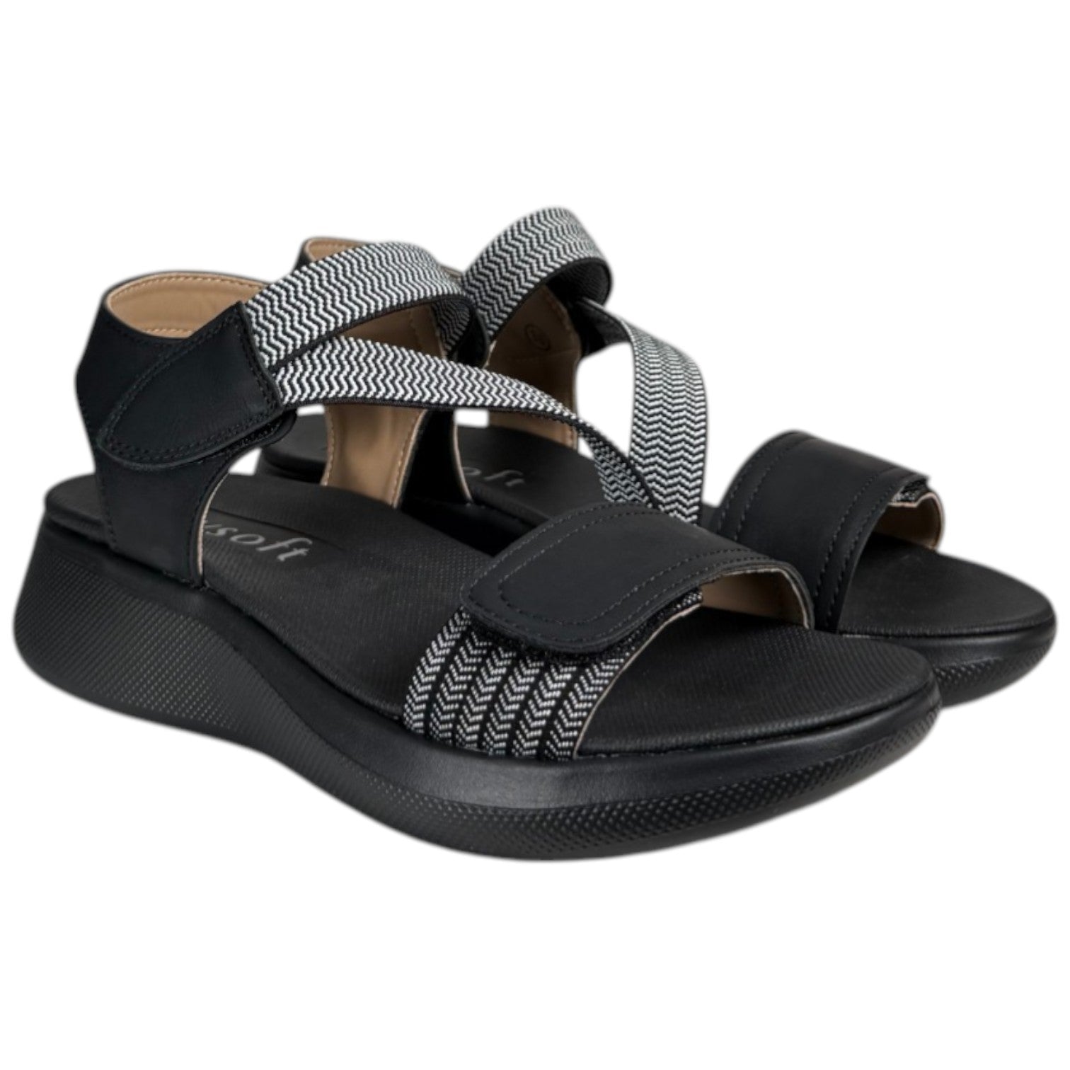 Sandalias Mysoft Elásticos 26M362 Negro - imagen 3