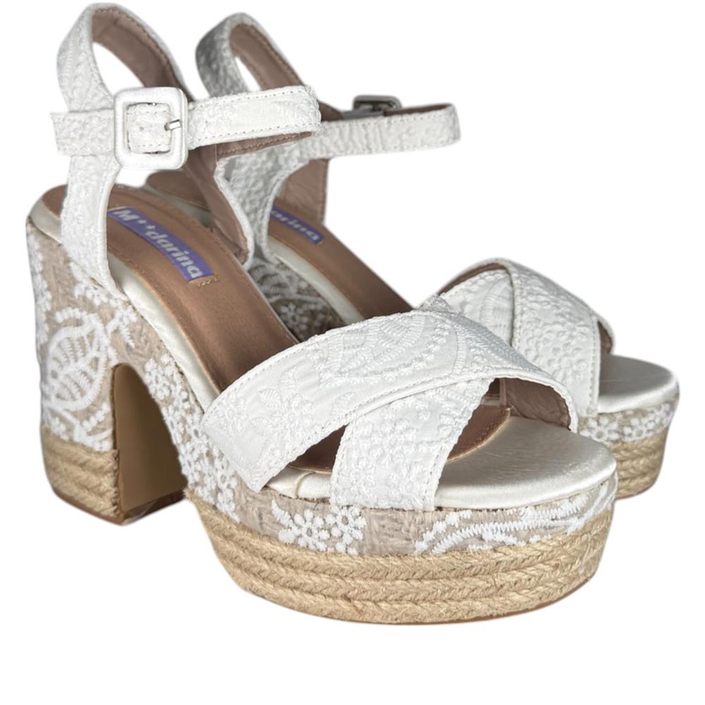 Sandalias de Novia Mandarina Paula Blanco - imagen 3