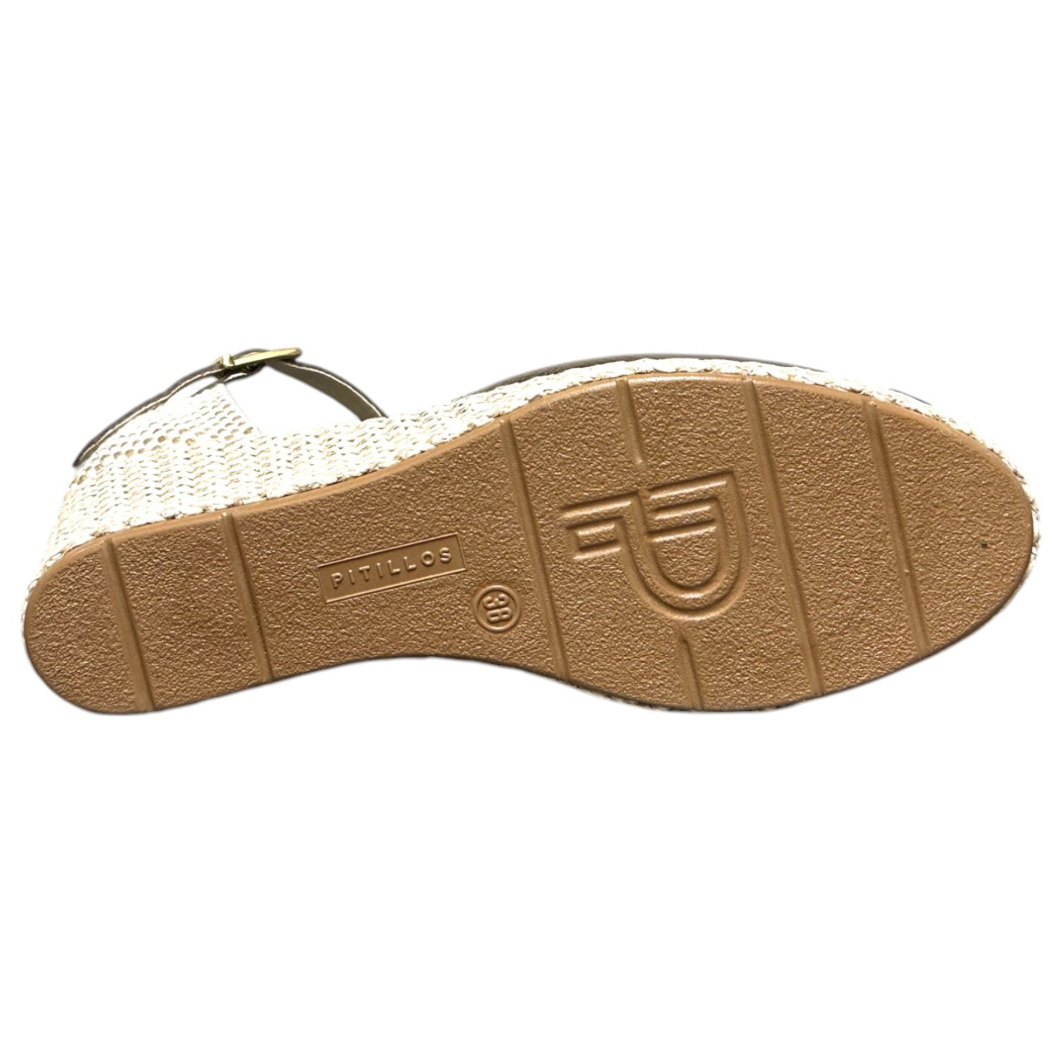 Sandalias Pitillos Cuña Baja Rafia 10624 Oro - imagen 9