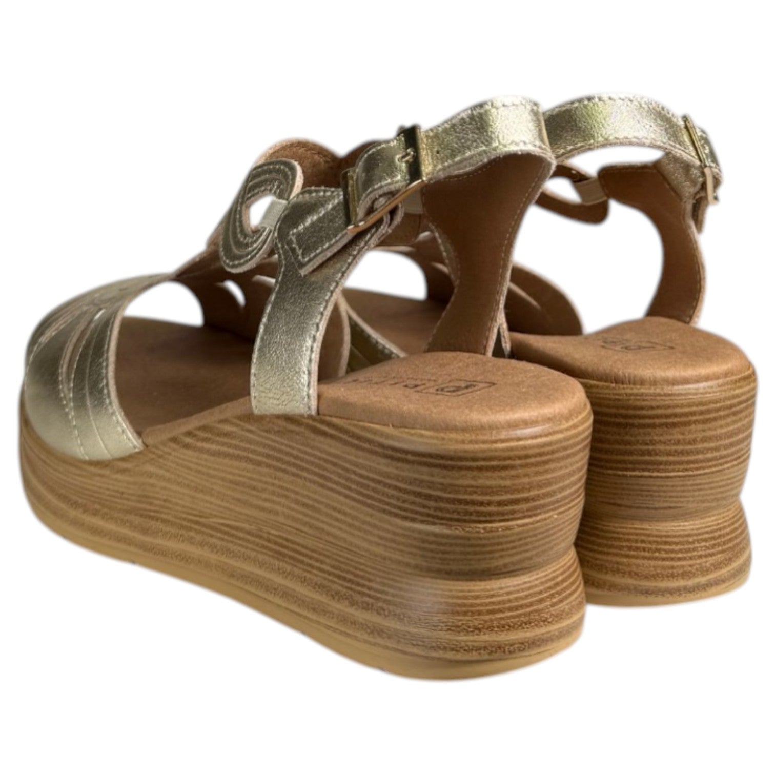 Sandalias Pitillos Cuña Tiras 11050 Oro - imagen 6