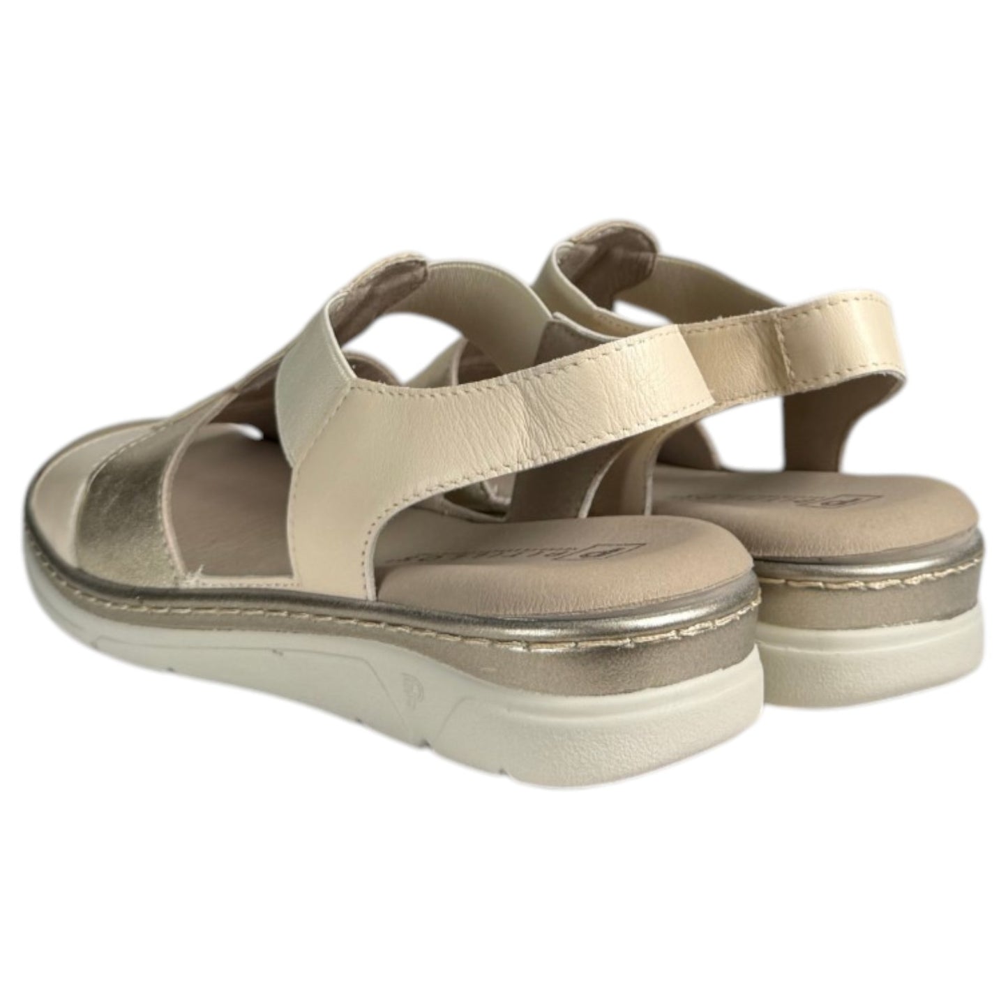 Sandalias Pitillos Plantilla Extraíble Brillos 11002 Crema - imagen 6