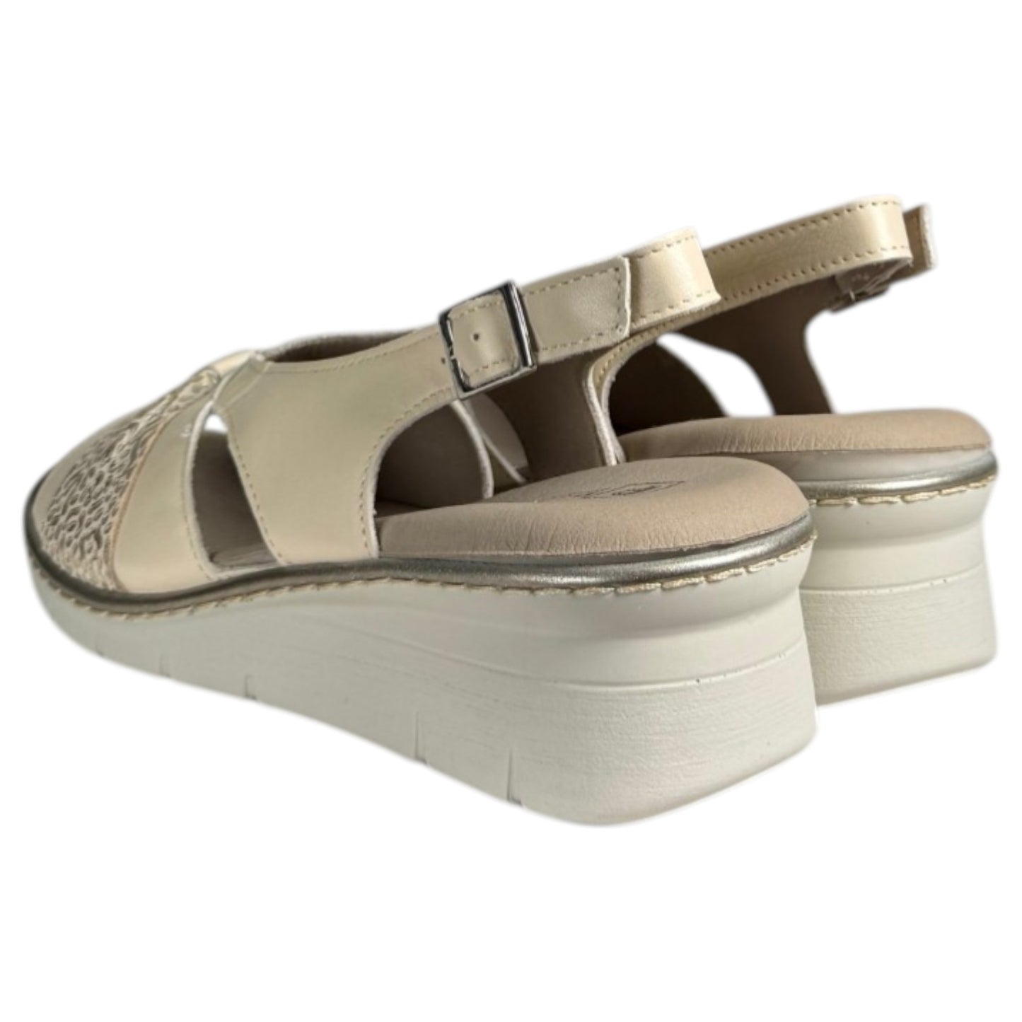 Sandalias Pitillos Plantilla Extraíble Lazo 11013 Crema - imagen 6
