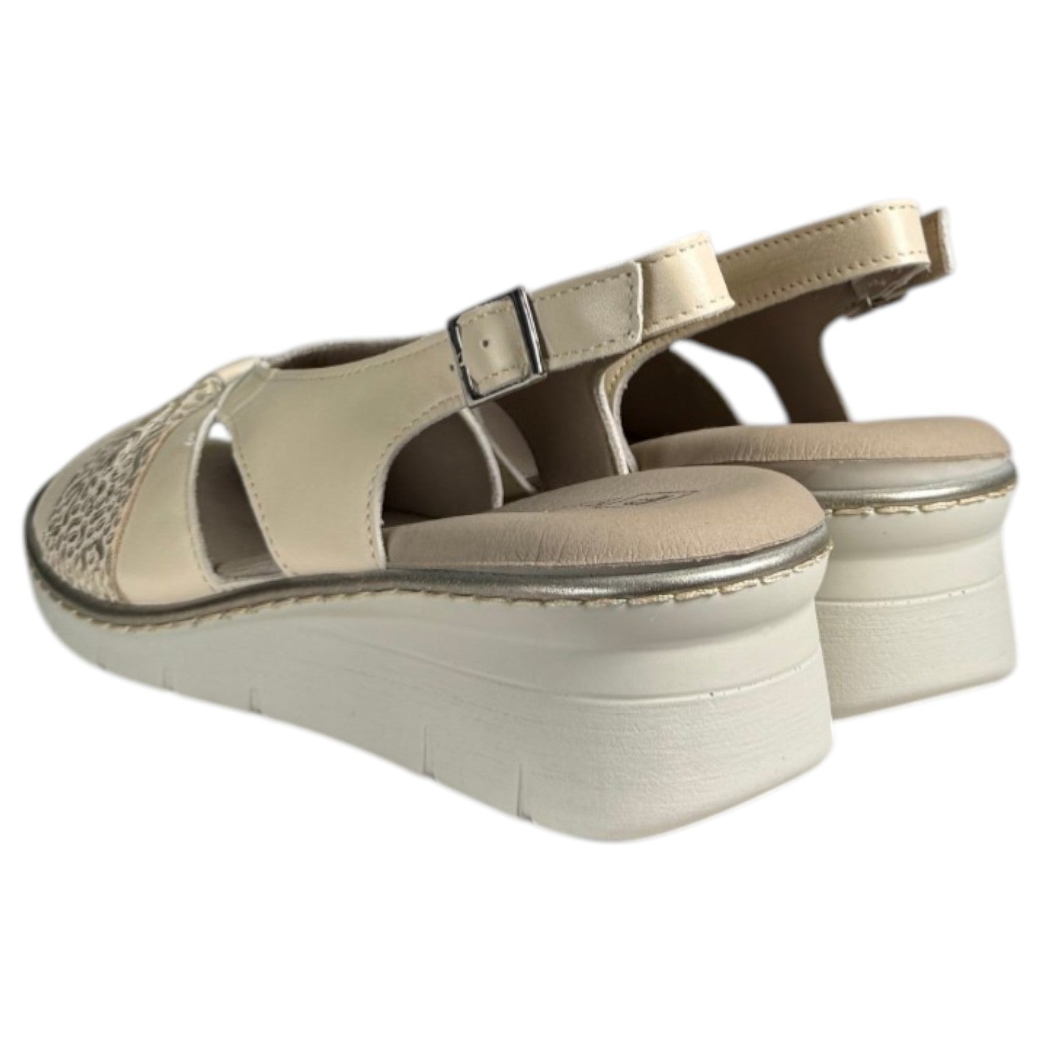 Sandalias Pitillos Plantilla Extraíble Lazo 11013 Crema - imagen 6