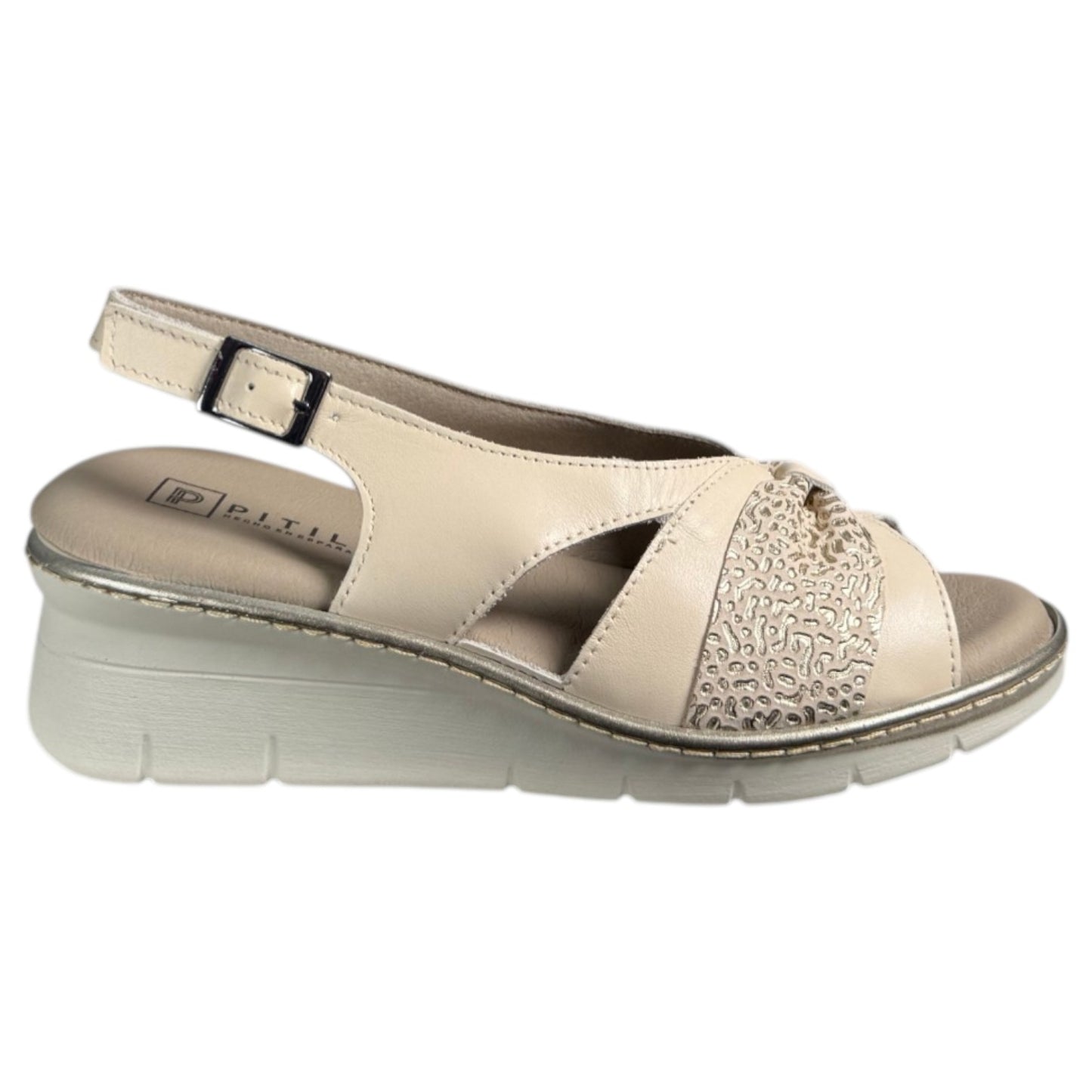 Sandalias Pitillos Plantilla Extraíble Lazo 11013 Crema - imagen 1
