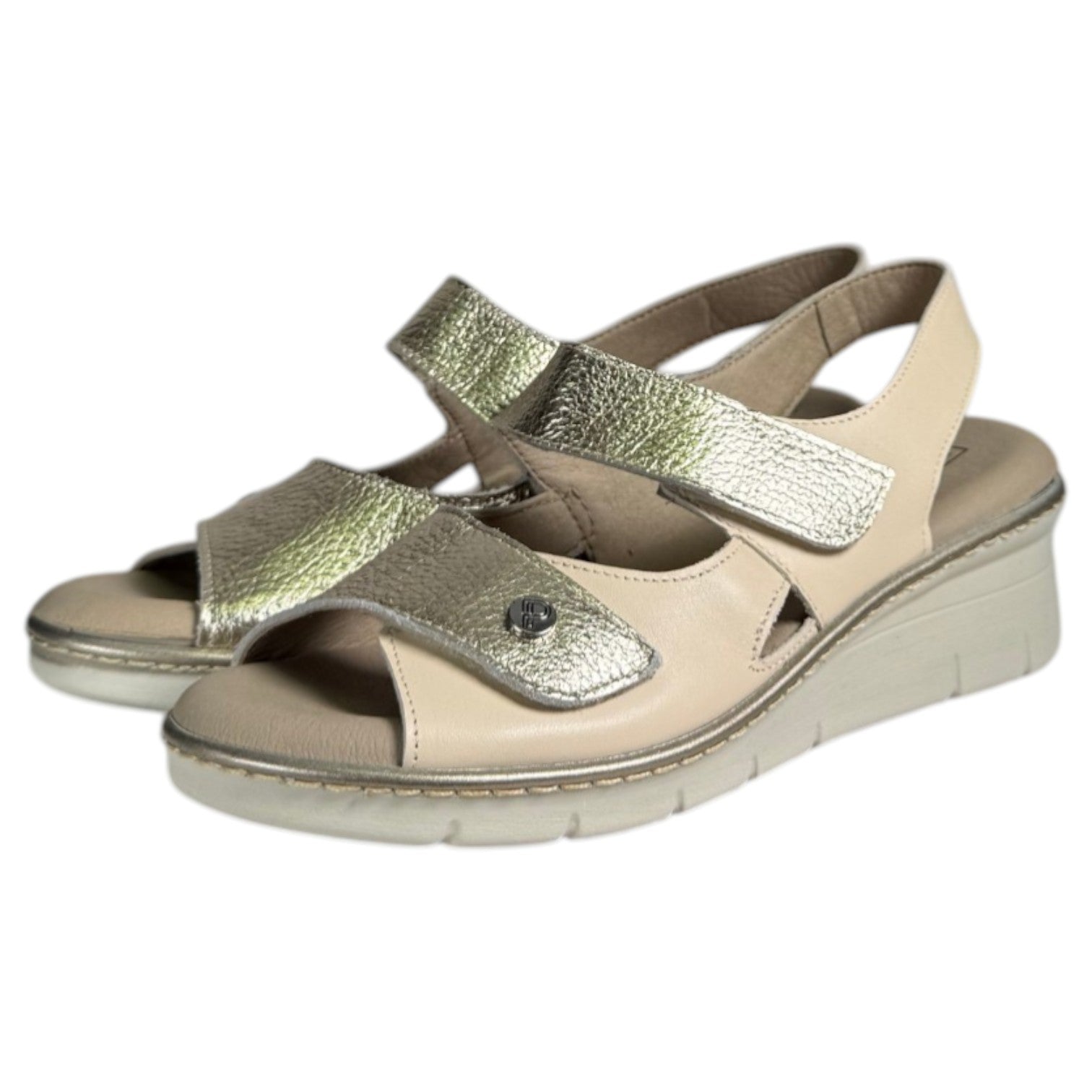 Sandalias Pitillos Plantilla Extraíble Velcros 11010 Crema - imagen 5