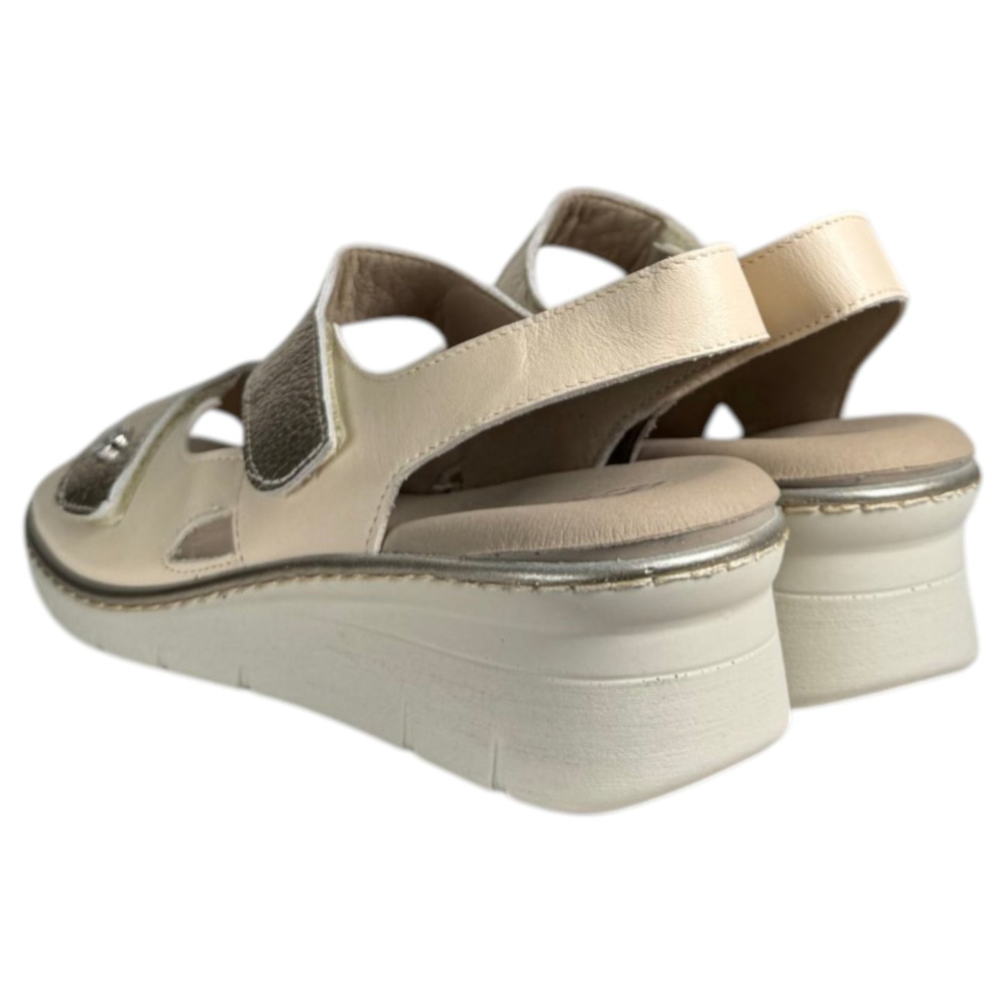 Sandalias Pitillos Plantilla Extraíble Velcros 11010 Crema - imagen 6