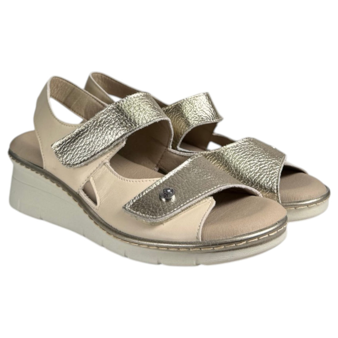 Sandalias Pitillos Plantilla Extraíble Velcros 11010 Crema - imagen 3
