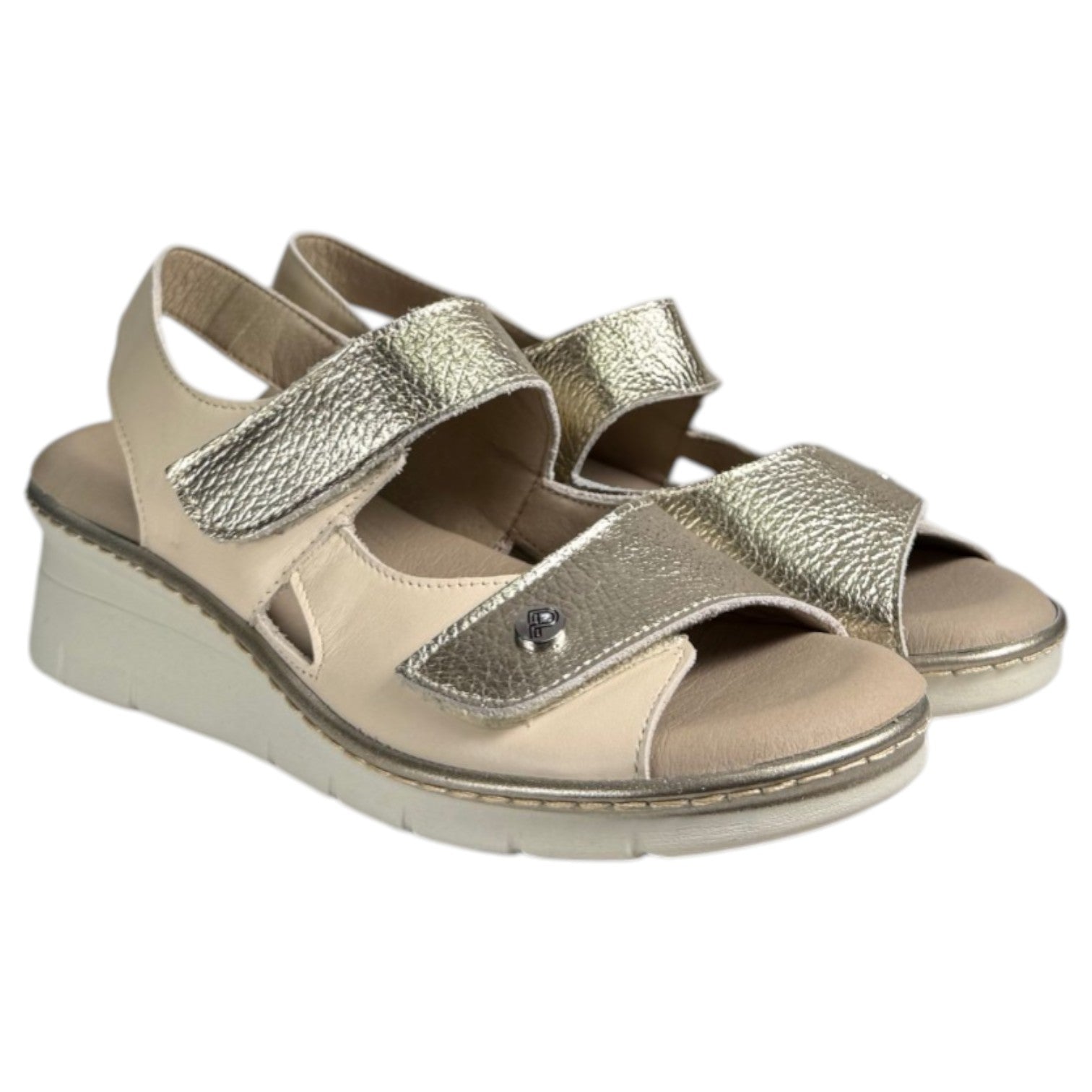 Sandalias Pitillos Plantilla Extraíble Velcros 11010 Crema - imagen 3