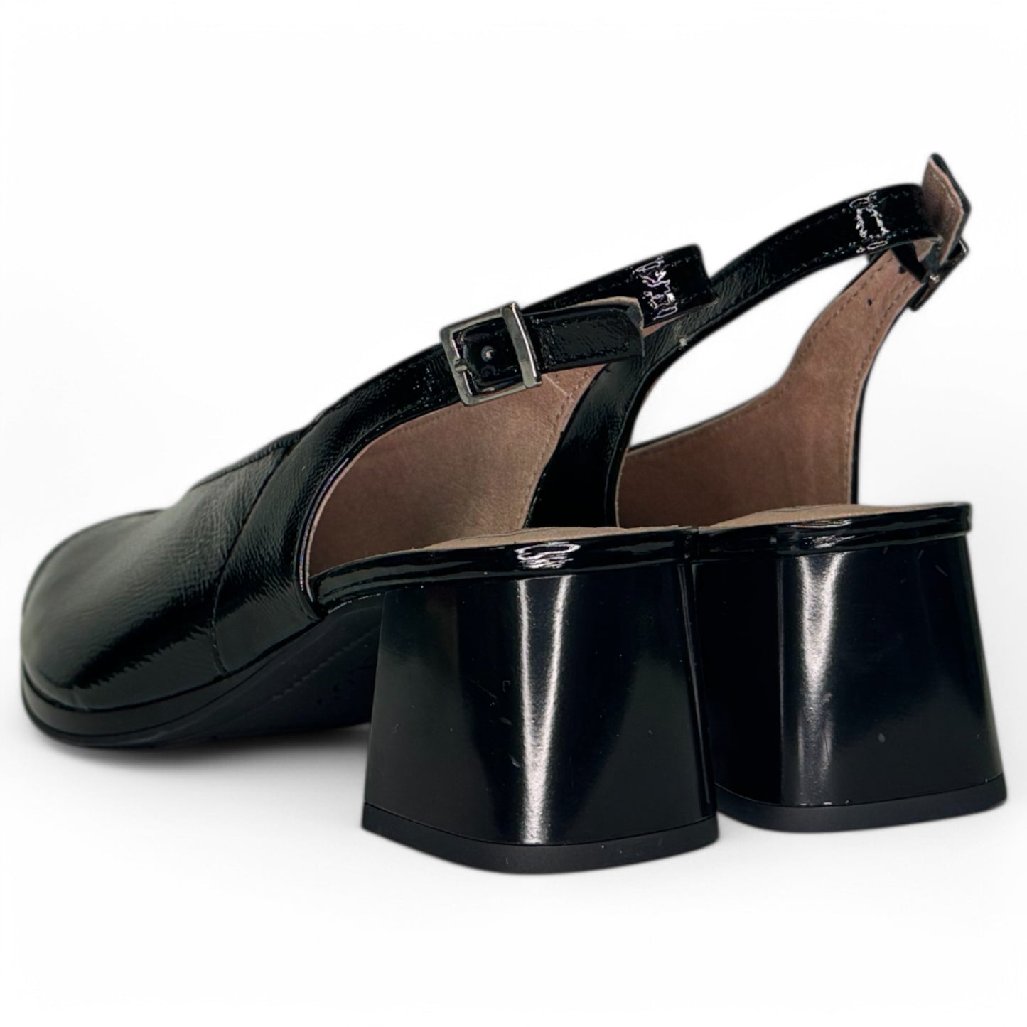 Sandalias Pitillos Tacón Charol 10536 Negro - imagen 6