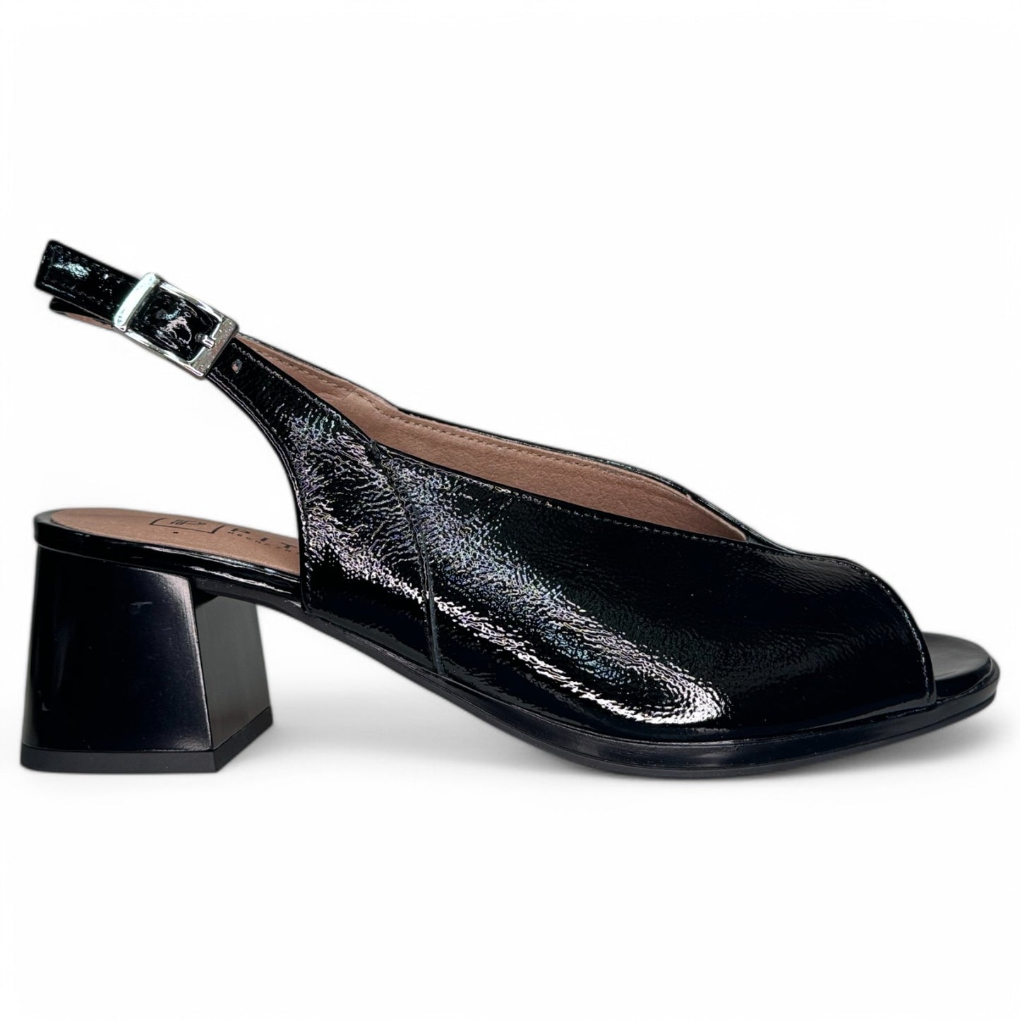 Sandalias Pitillos Tacón Charol 10536 Negro - imagen 1