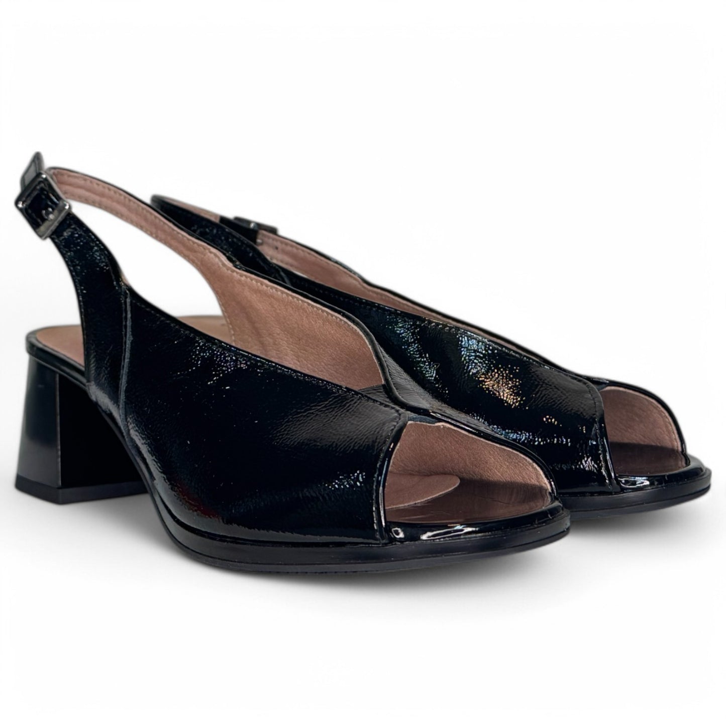 Sandalias Pitillos Tacón Charol 10536 Negro - imagen 3